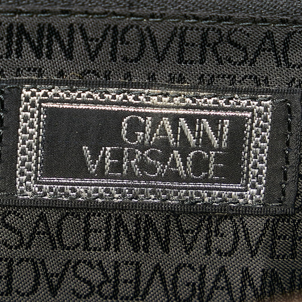 ヴェルサーチェ サンバースト ブラウン レザー ハンドバッグ レディース VERSACE 【中古】