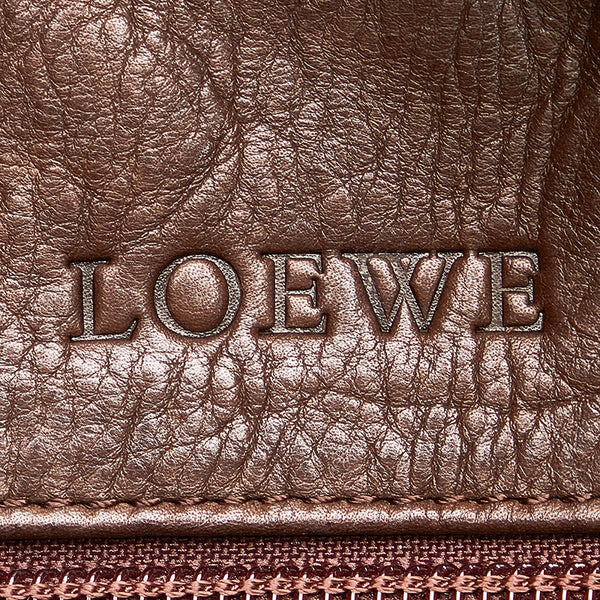 ロエベ アマソナ ブラウン スウェード レザー ハンドバッグ レディース LOEWE 【中古】