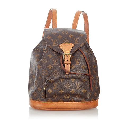 ルイ ヴィトン モノグラム モンスリPM M51137 ブラウン  PVC レザー リュック バックパック レディース LOUIS VUITTON 【中古】