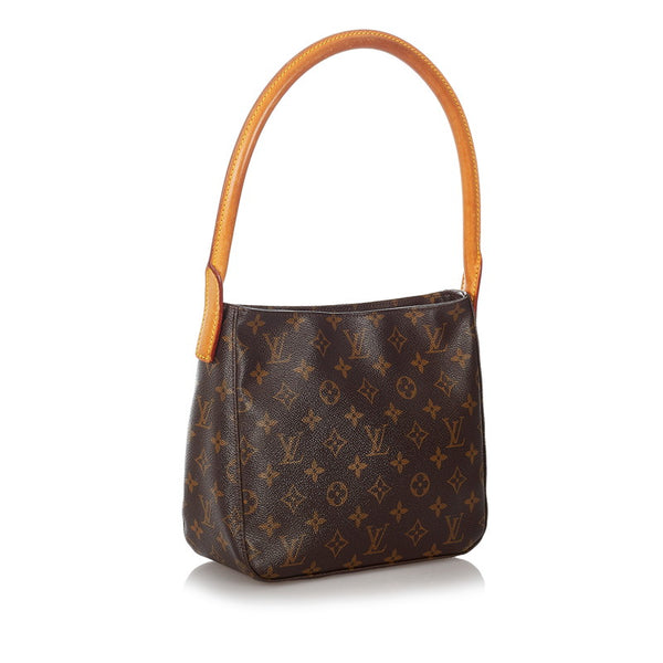 ルイ ヴィトン モノグラム ルーピングMM ショルダーバッグ Ｍ51146 ブラウン PVC レザー レディース LOUIS VUITTON 【中古】