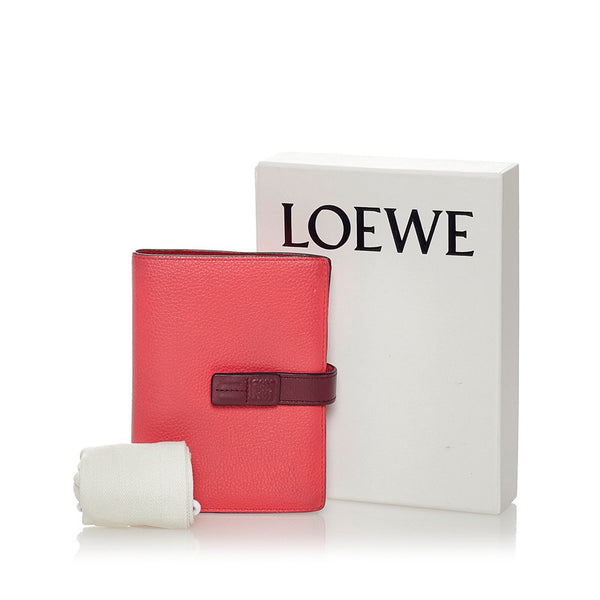 ロエベ ピンク レザー 二つ折り財布 レディース LOEWE 【中古】