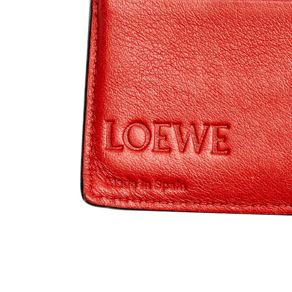 ロエベ ピンク レザー 二つ折り財布 レディース LOEWE 【中古】