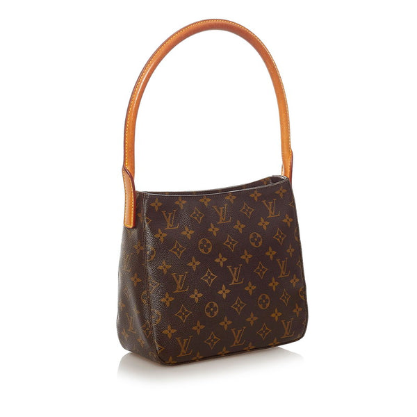 ルイ ヴィトン モノグラム ルーピング M51146 ブラウン PVC レザー ショルダーバッグ レディース LOUIS VUITTON 【中古】