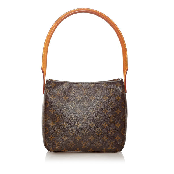 ルイ ヴィトン モノグラム ルーピング M51146 ブラウン PVC レザー ショルダーバッグ レディース LOUIS VUITTON 【中古】