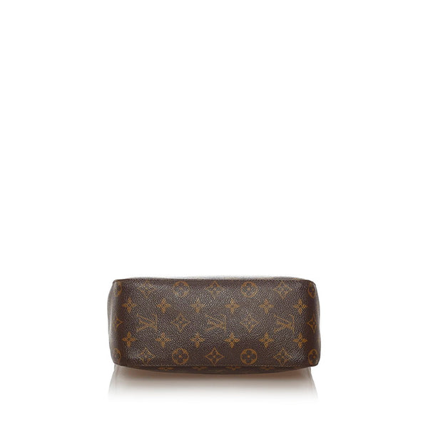 ルイ ヴィトン モノグラム ルーピング M51146 ブラウン PVC レザー ショルダーバッグ レディース LOUIS VUITTON 【中古】