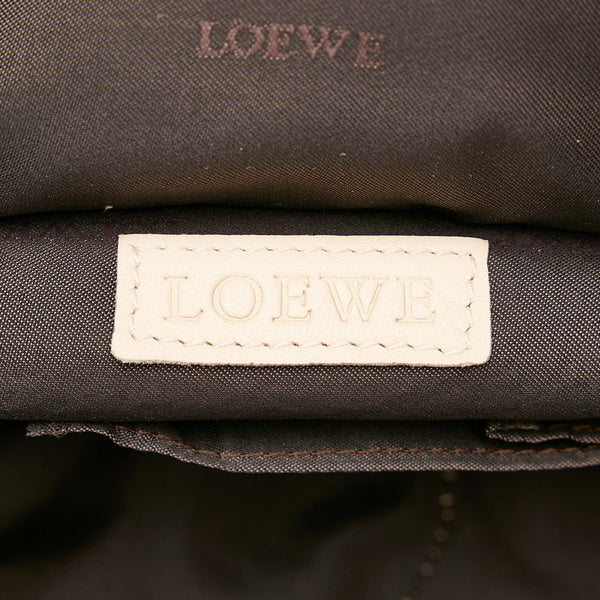 ロエベ ナッパアイレ オフホワイト レザー ハンドバッグ レディース LOEWE 【中古】