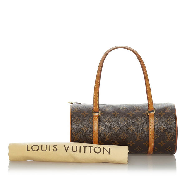 ルイ ヴィトン モノグラム　 パピヨン26 M51386 ブラウン PVC レザー ハンドバッグ レディース LOUIS VUITTON 【中古】