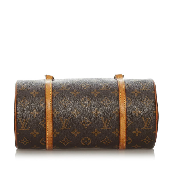 ルイ ヴィトン モノグラム　 パピヨン26 M51386 ブラウン PVC レザー ハンドバッグ レディース LOUIS VUITTON 【中古】