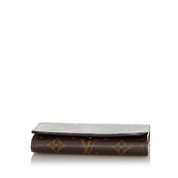 ルイ ヴィトン モノグラム ポルトフォイユ トレゾール M61736 ブラウン PVC 二つ折り財布 レディース LOUIS VUITTON 【中古】