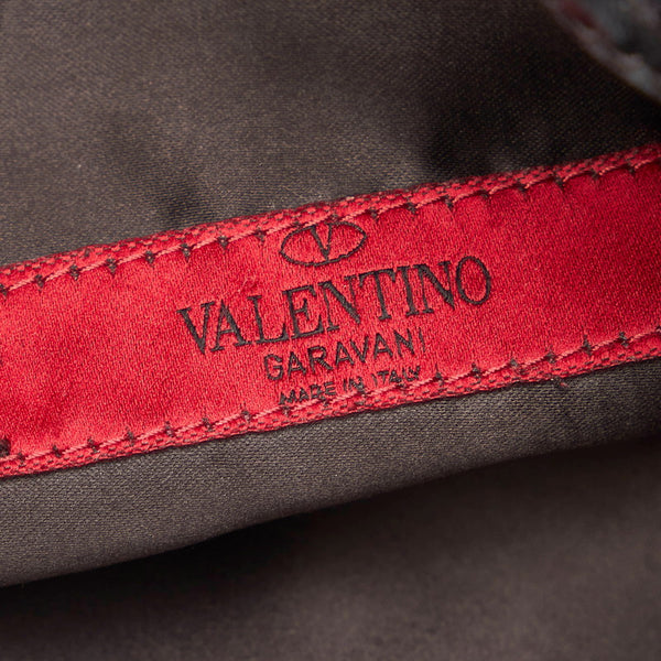 ヴァレンティノ トートバッグ ブラック レザー レディース VALENTINO 【中古】