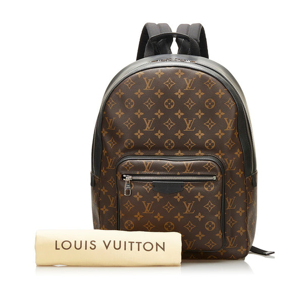 ルイ ヴィトン モノグラム マカサー ジョッシュ リュック バックパック M41530 ブラウン PVC レザー メンズ LOUIS VUITTON 【中古】