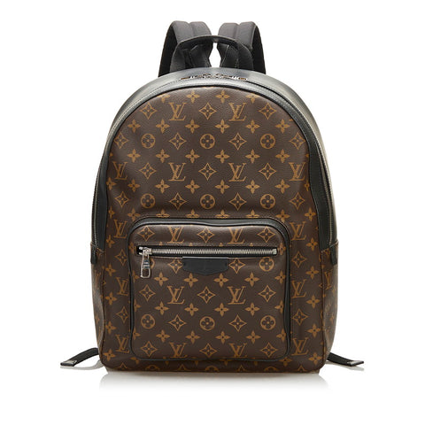 ルイ ヴィトン モノグラム マカサー ジョッシュ リュック バックパック M41530 ブラウン PVC レザー メンズ LOUIS VUITTON 【中古】