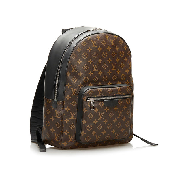 ルイ ヴィトン モノグラム マカサー ジョッシュ リュック バックパック M41530 ブラウン PVC レザー メンズ LOUIS VUITTON 【中古】