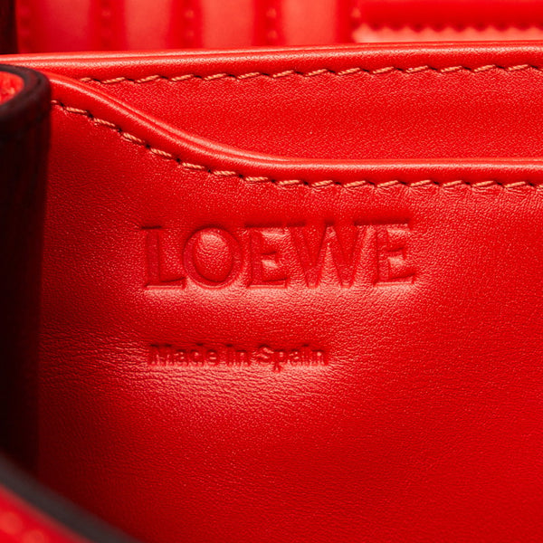 ロエベ バルセロナ 斜め掛け ショルダーバッグ  レッド レザー レディース LOEWE 【中古】