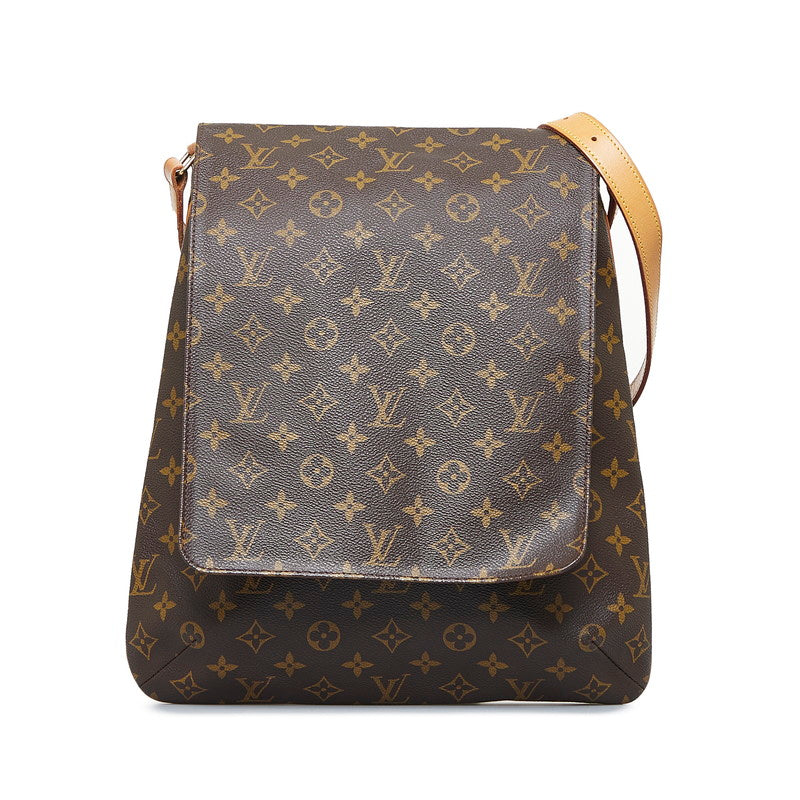 ルイ ヴィトン モノグラム ミュゼット 斜め掛け ショルダーバッグ M51256 ブラウン PVC レザー レディース LOUIS VUITTON 【中古】