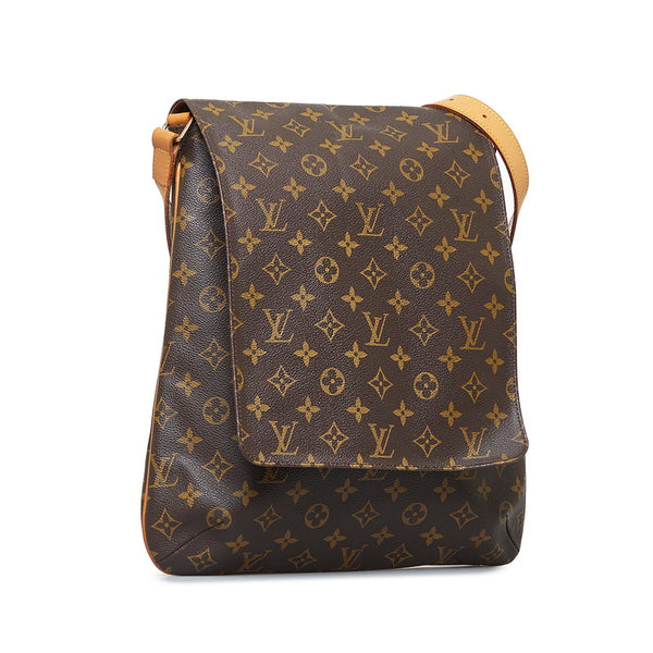 ルイ ヴィトン モノグラム ミュゼット 斜め掛け ショルダーバッグ M51256 ブラウン PVC レザー レディース LOUIS VUITTON 【中古】