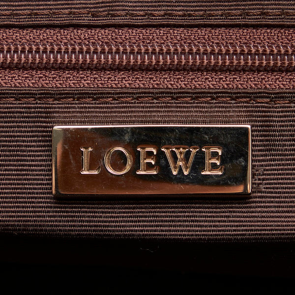 ロエベ アナグラム 旧型 アマソナ28 ハンドバッグ ブラウン ゴールド レザー レディース LOEWE 【中古】