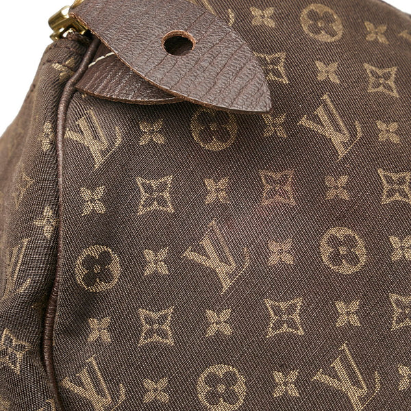 ルイ ヴィトン モノグラムミニラン スピーディ30 ハンドバッグ M95224 ブラウン キャンバス レザー レディース LOUIS VUITTON 【中古】