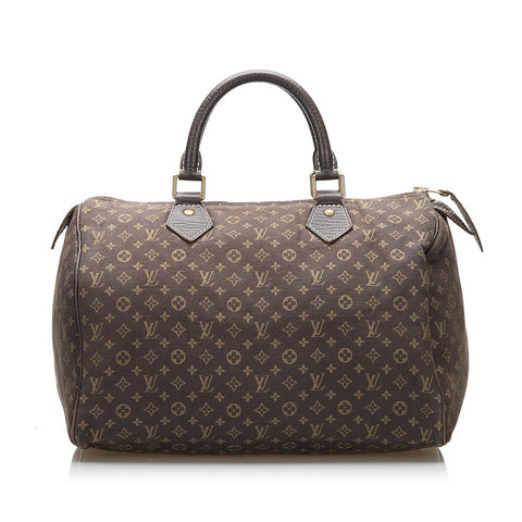 ルイ ヴィトン モノグラムミニラン スピーディ30 ハンドバッグ M95224 ブラウン キャンバス レザー レディース LOUIS VUITTON 【中古】