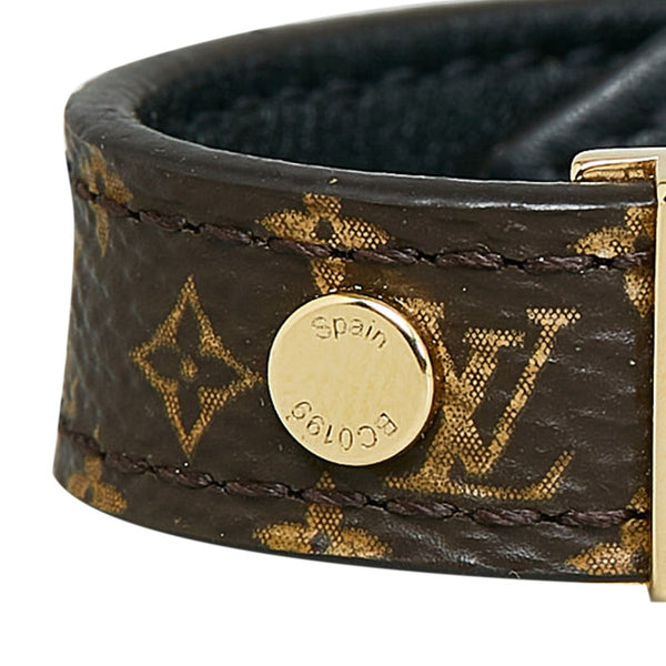 ルイ ヴィトン モノグラム ブラスレ ドーフィーヌ ブレスレット M6558F ブラウン PVC レザー レディース LOUIS VUITTON 【中古】