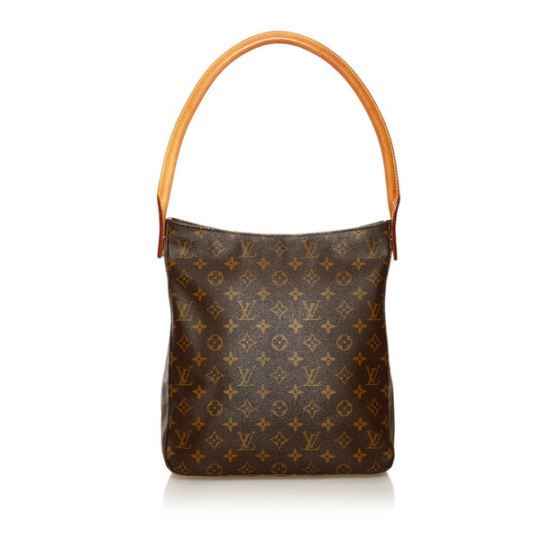 ルイ ヴィトン モノグラム ルーピングGM ワンショルダーバッグ M51145 ブラウン PVC レザー レディース LOUIS VUITTON 【中古】