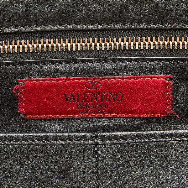 ヴァレンティノ スタッズ ブラック  レザー 肩掛け ショルダーバッグ 2WAY レディース VALENTINO 【中古】