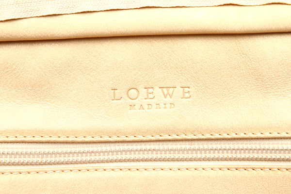 ロエベ アマソナ ベージュ スウェード レザー ハンドバッグ レディース LOEWE 中古