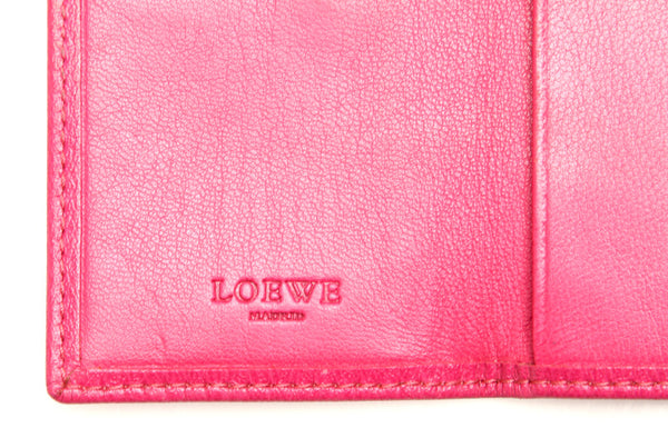 ロエベ アナグラム ピンク レザー キーケース レディース LOEWE 中古