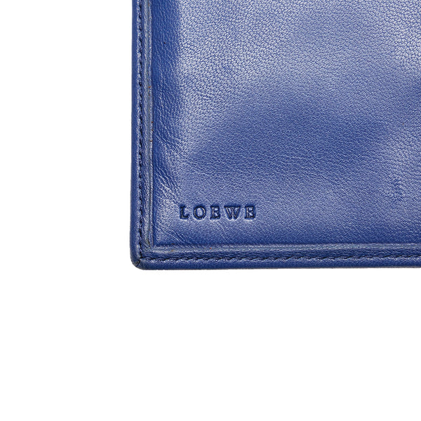 ロエベ 長財布 ブルー レザー レディース LOEWE 【中古】