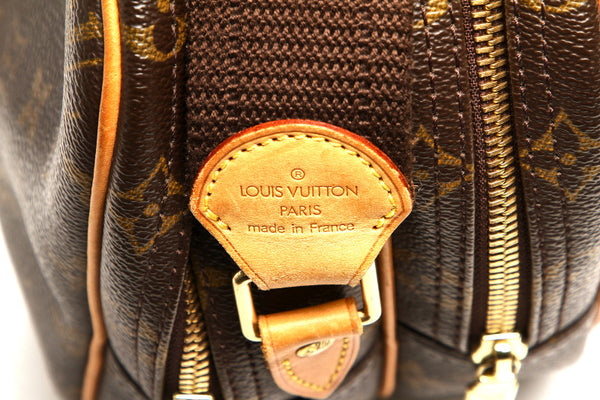 ルイ ヴィトン モノグラム リポーターPM M45254 ブラウン 茶 PVC レザー ショルダーバッグ レディース LOUIS VUITTON 中古