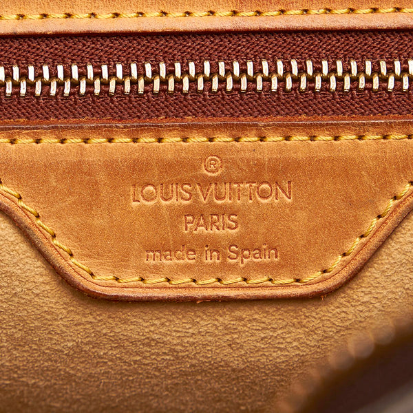 ルイ ヴィトン モノグラム ルーピングGM M51145  ブラウン PVC レザー ショルダーバッグ レディース LOUIS VUITTON 【中古】