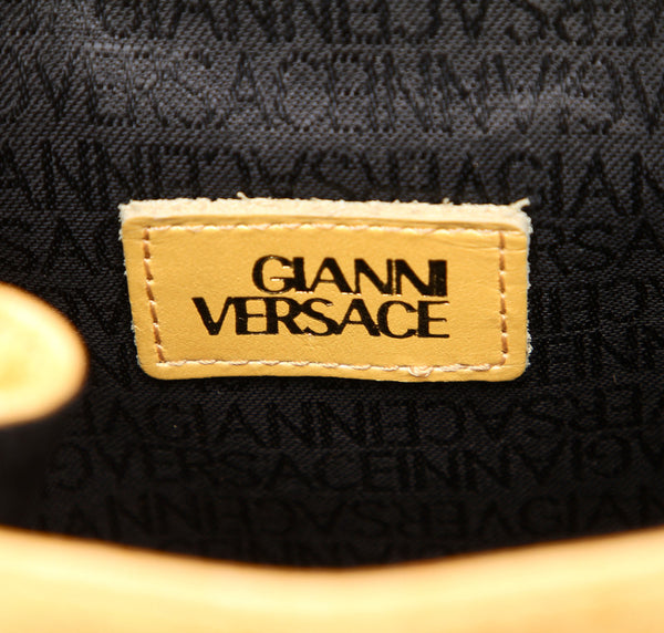 ヴェルサーチェ イエロー レザー リュック バックパック レディース VERSACE 中古