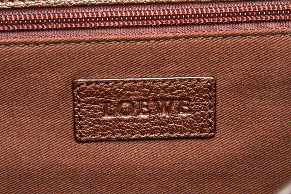 ロエベ アナグラム ブラウン レザー ビジネスバッグ ショルダーバッグ 2WAY メンズ LOEWE 中古