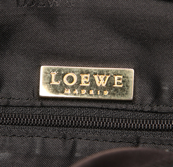 ロエベ アナグラム ブラック レザー トートバッグ ユニセックス LOEWE 中古