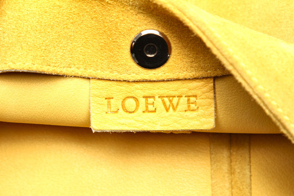 ロエベ イエロー 黄 スウェード ハンドバッグ レディース LOEWE 中古