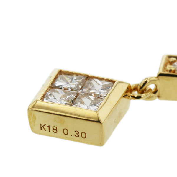 ヴァンドーム青山 K18YG イエローゴールド ダイヤ0.30ct ネックレス レディース Vendome Aoyama 【中古】