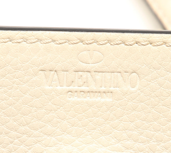 ヴァレンティノ ガラヴァーニ ホワイト レザー ショルダーバッグ レディース Valentino Garavani 中古