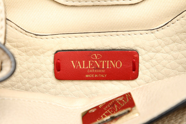 ヴァレンティノ ガラヴァーニ ホワイト レザー ショルダーバッグ レディース Valentino Garavani 中古