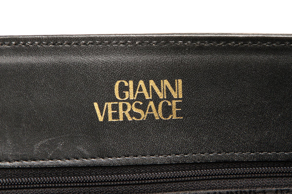 ヴェルサーチ ブラック 黒 レザー トートバッグ レディース VERSACE 中古