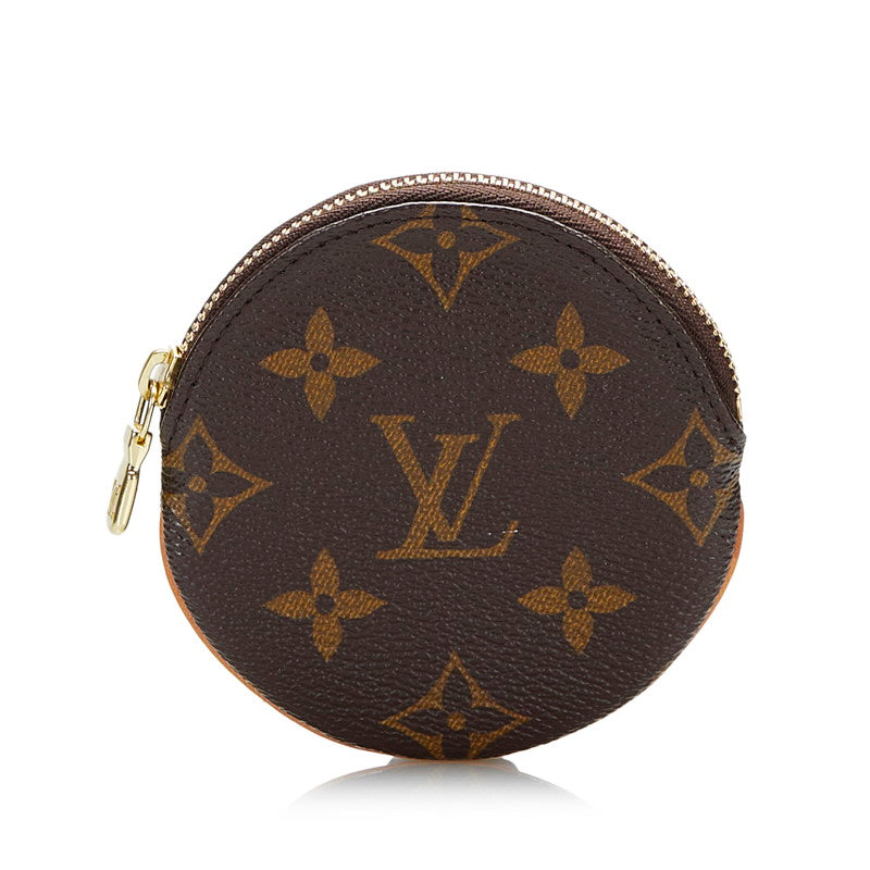 ルイ ヴィトン モノグラム ポルトモネ ロン 小銭入れ コインケース M61926 ブラウン PVC レザー レディース LOUIS VUITTON 【中古】