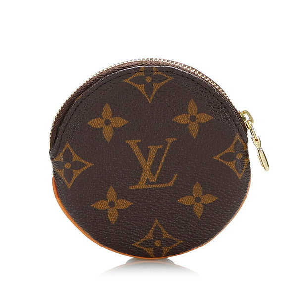 ルイ ヴィトン モノグラム ポルトモネ ロン 小銭入れ コインケース M61926 ブラウン PVC レザー レディース LOUIS VUITTON 【中古】