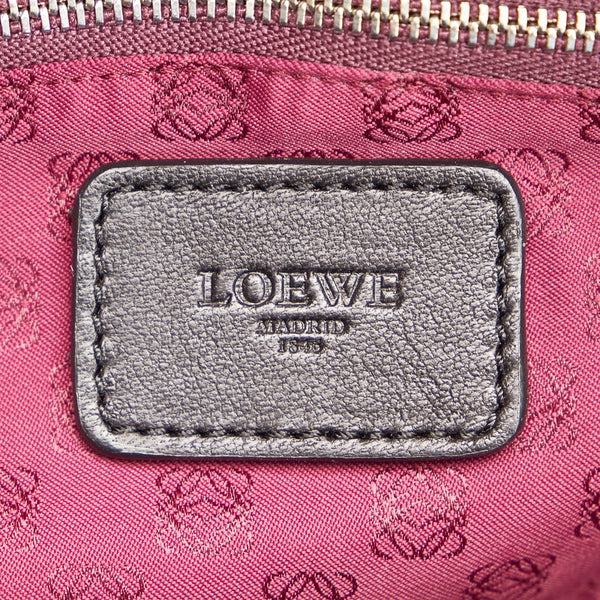 ロエベ ナッパアエレ ハンドバッグ ブラック エナメル レディース LOEWE 【中古】