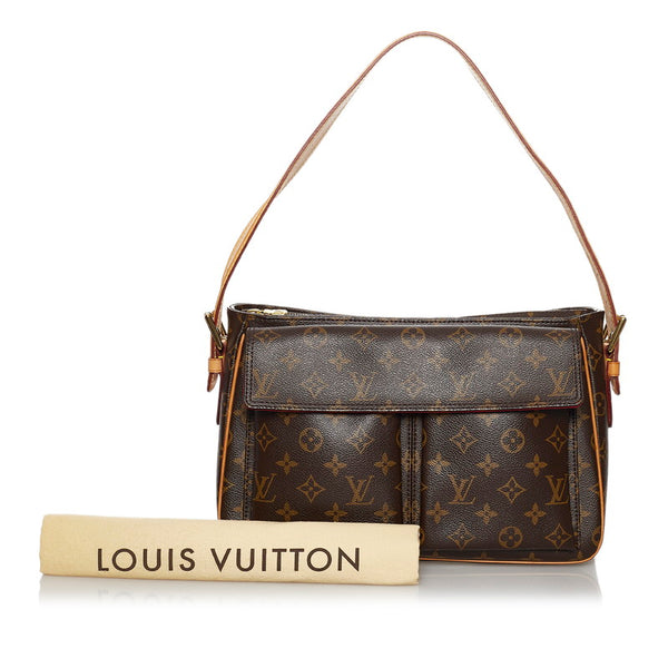 ルイ ヴィトン モノグラム ヴィバ シテGM 肩掛け ショルダーバッグ M51163 ブラウン PVC レザー レディース LOUIS VUITTON 【中古】