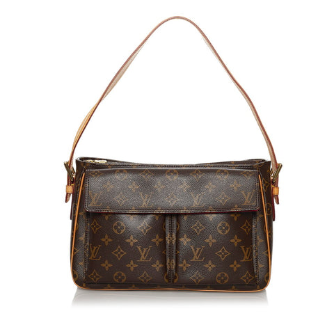 ルイ ヴィトン モノグラム ヴィバ シテGM 肩掛け ショルダーバッグ M51163 ブラウン PVC レザー レディース LOUIS VUITTON 【中古】