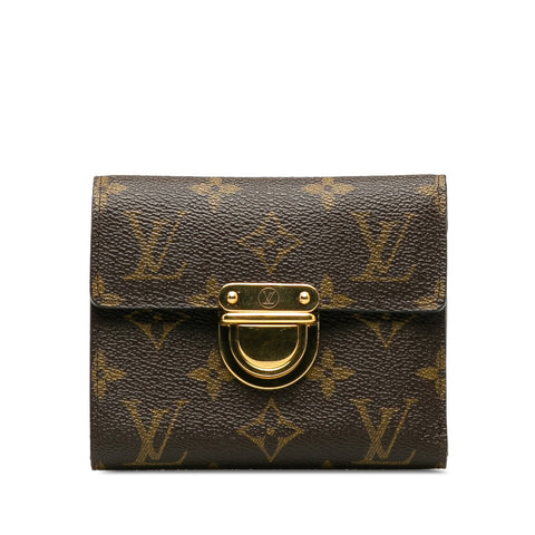 ルイ ヴィトン モノグラム ポルトフォイユコアラ 二つ折り財布 M58013 ブラウン PVC レザー レディース LOUIS VUITTON 【中古】