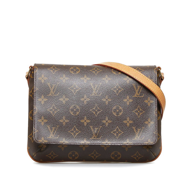 ルイ ヴィトン モノグラム ミュゼット タンゴ ショート ショルダーバッグ M51257 ブラウン PVC レザー レディース LOUIS VUITTON 【中古】