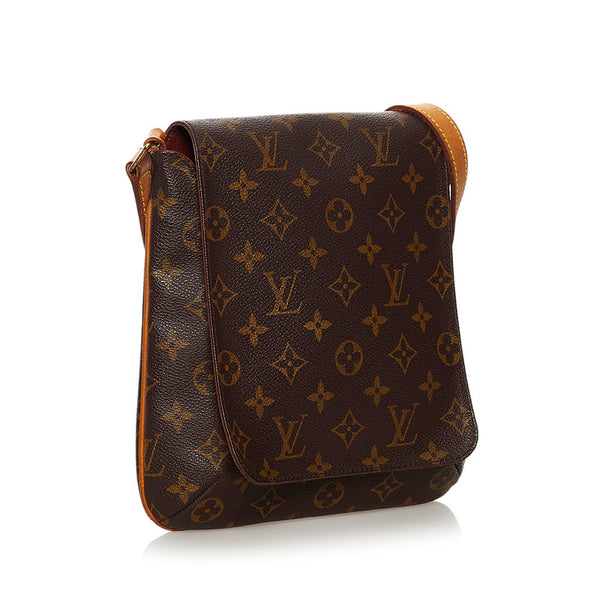 ルイ ヴィトン モノグラム ミュゼット サルサ ショート ショルダーバッグ M51258  ブラウン PVC レザー レディース LOUIS VUITTON 【中古】