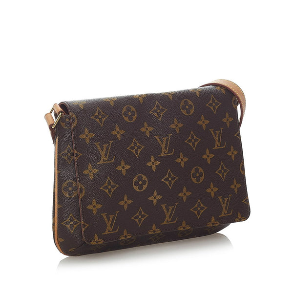 ルイ ヴィトン モノグラム ミュゼットタンゴ ショート ショルダーバッグ M51257 ブラウン PVC レザー レディース LOUIS VUITTON 【中古】