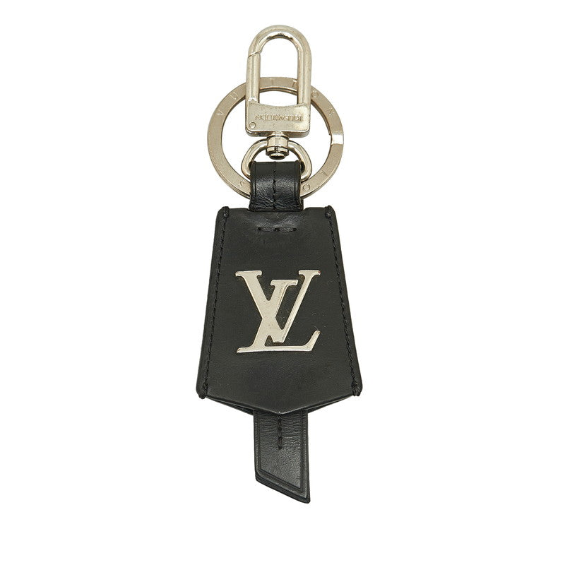 ルイ ヴィトン LV クロッシュ クレ チャーム キーホルダー M68020 ブラック ノワール レザー メンズ LOUIS VUITTON 【中古】