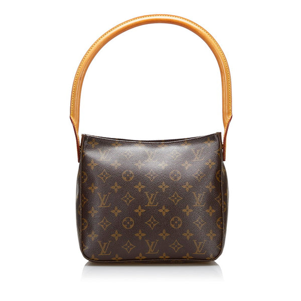 ルイ ヴィトン モノグラム ルーピングMM ショルダーバッグ M51146 ブラウン PVC レザー レディース LOUIS VUITTON 【中古】